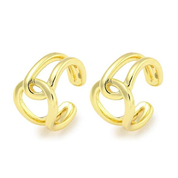 Brass Cuff Earrings