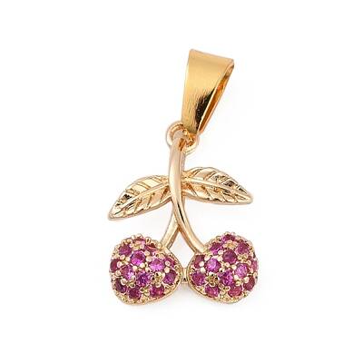 Brass Micro Pave Cubic Zirconia Charms