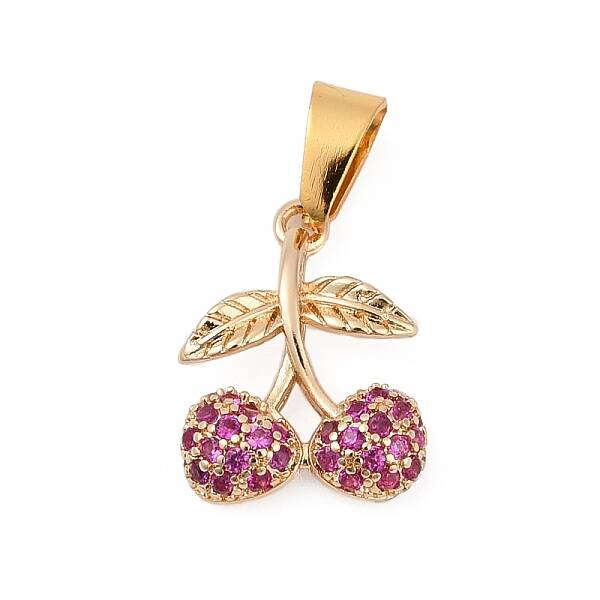 Brass Micro Pave Cubic Zirconia Charms