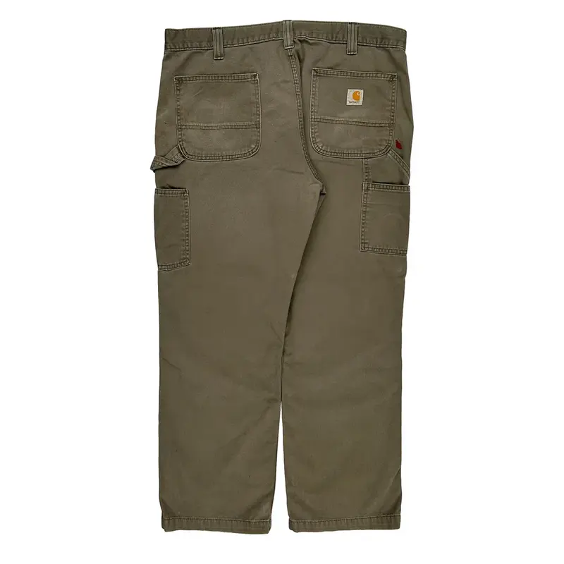 Carhartt Carpenter Trousers - 38? Waist Khaki Cotton