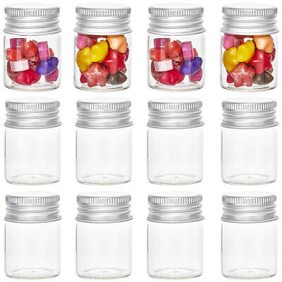 30Pcs Clear Glass Bottles Bead Containers
