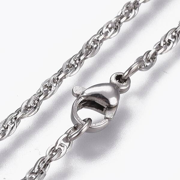 Non-Tarnish 304 Stainless Steel Rope Chain Necklaces