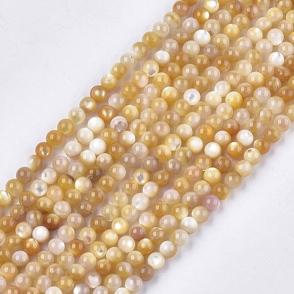 Yellow Shell Beads Strands