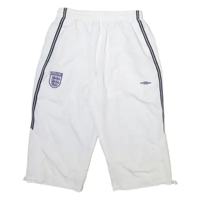 UMBRO England Mens Casual Shorts White Relaxed L W26