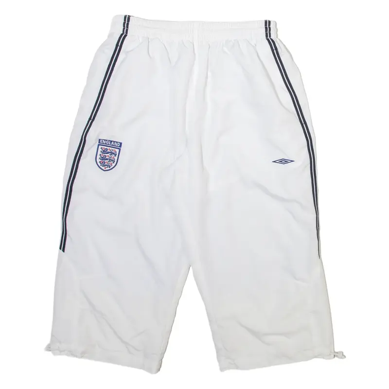 UMBRO England Mens Casual Shorts White Relaxed L W26