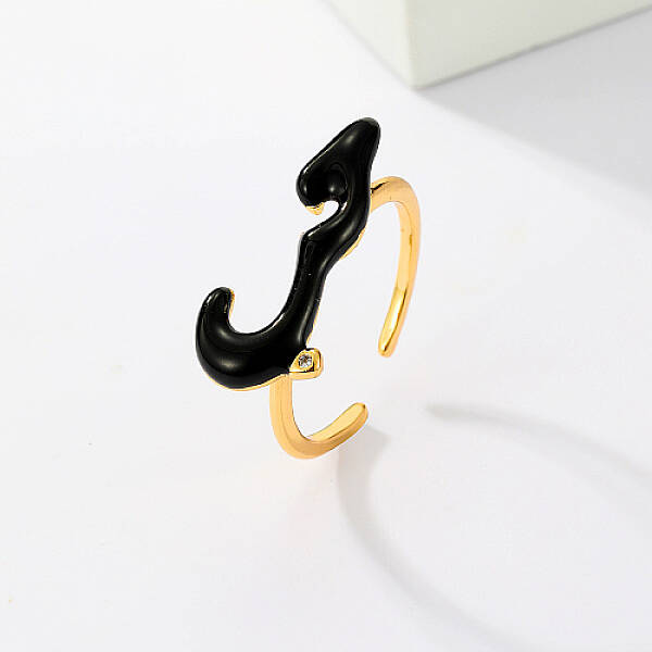 Cloud Shape Real 18K Gold Plated Brass Micro Pave Cubic Zirconia Open Cuff Rings