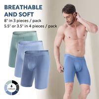 DAVID ARCHY Mens Underwear Bamboo Fiber Boxer Briefs Breathable Soft Moisture-Wicking with Fly Underwear for Menswear Multipa...