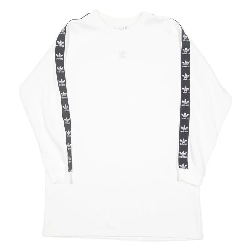 ADIDAS ORIGINALS Womens Sweatshirt White Crew Neck UK 14