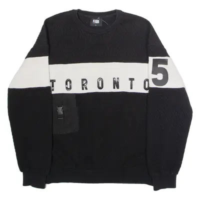 NBA Toronto Raptors Mens Sweatshirt Black Crew Neck USA S