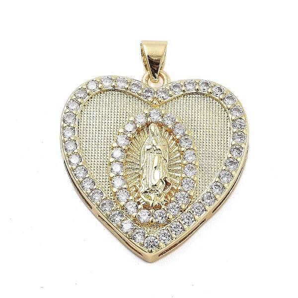 Brass Micro Pave Cubic Zirconia Pendants