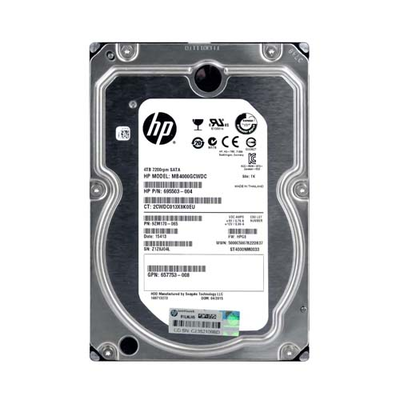 MB4000GCWDC HP 4TB 7200RPM SATA 6GB/s Hot-Pluggable 3.5-Inch LPc Hard Drive for ProLiant Gen8/Gen9/Gen10/Gen10+/Gen11 Servers