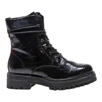 TAMARIS Lace-Up Boots Black Leather Womens UK 4