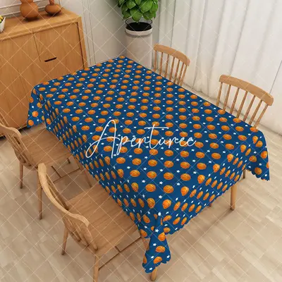 Aperturee Basketball Star String Blue Rectangular Tablecloth, 52 x 70 inch, 30.82 USD, rectangle tablecloths, ZWH01894-A
