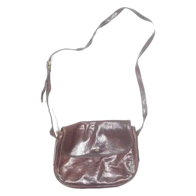 THE BRIDGE Womens Shoulder Bag Maroon Leather