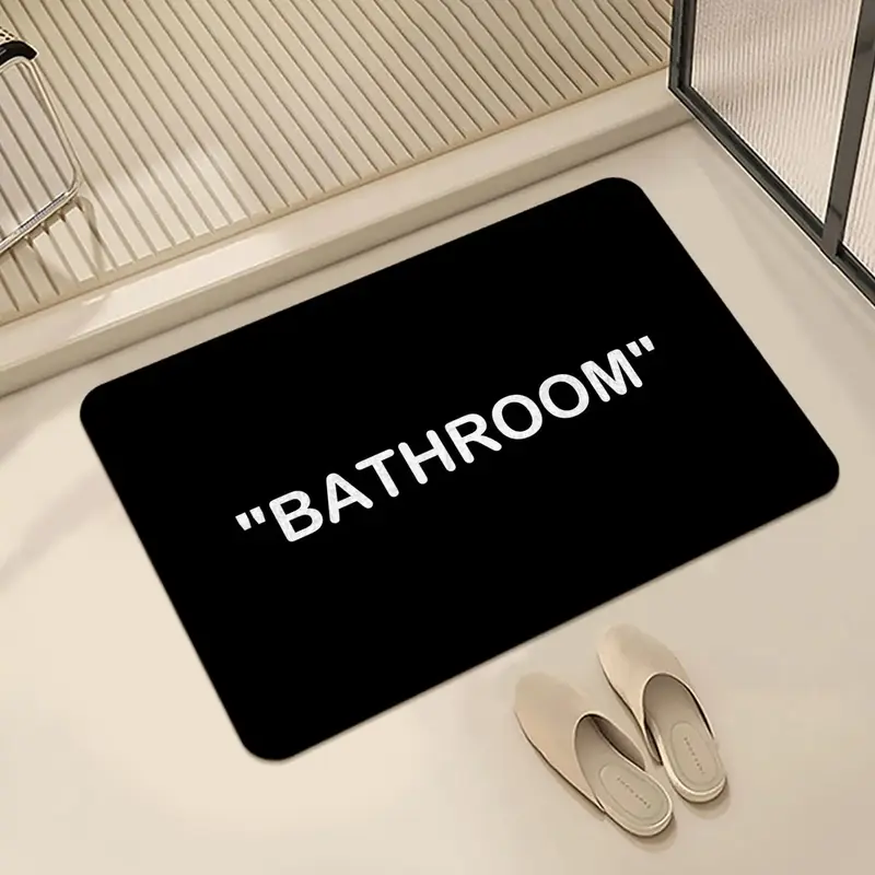 1 piece of comfortable flannel sponge floor mat with letter pattern, thick sponge mat, suitable for comfortable standing, per...