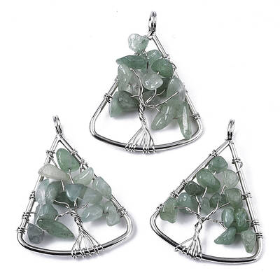 Natural Green Aventurine Big Pendants