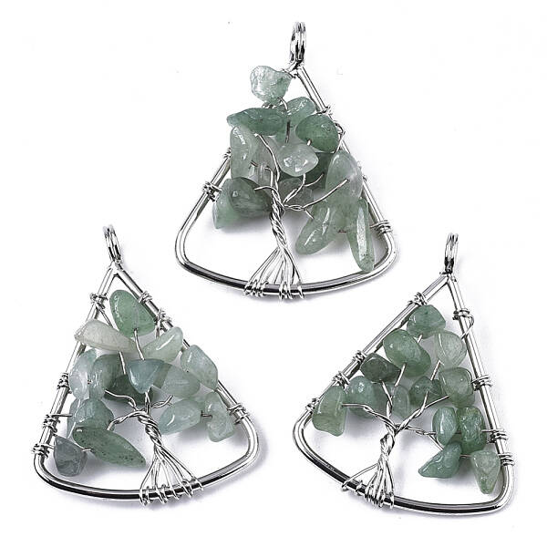 Natural Green Aventurine Big Pendants