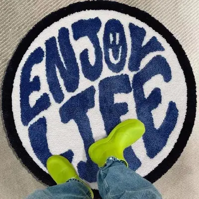 Letter Pattern Fluffy Nursery Rug, Creative Non-slip Soft Floor Mat, Shaggy Area Rug, Decorative Carpet for Home Living Room ...