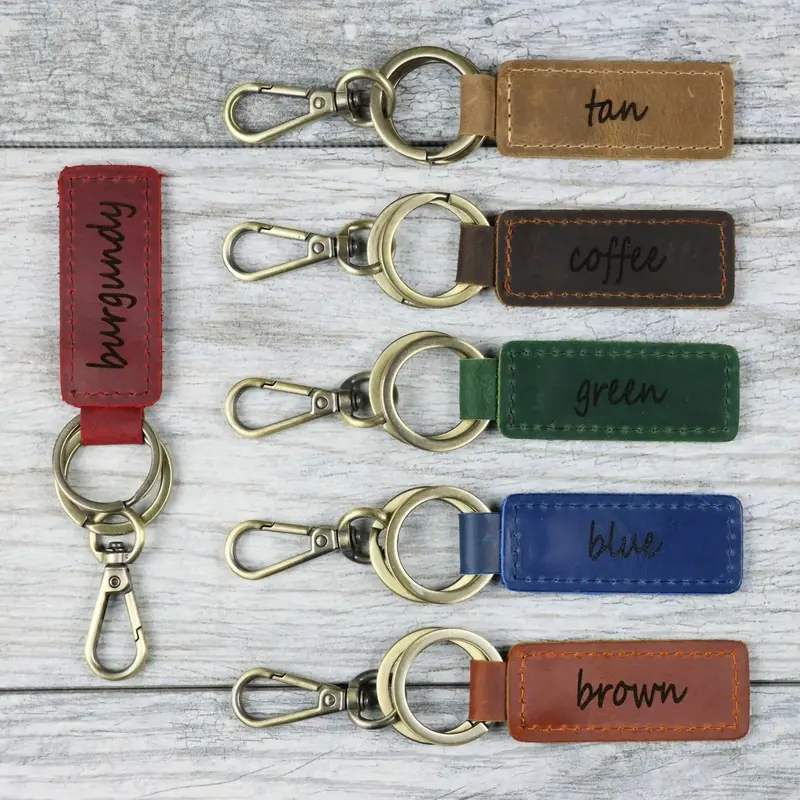 15 pcs+ Blank Leather Keychains in Bulk, Wholesale , Real Leather, Same Day Shipping, Free Shipping US