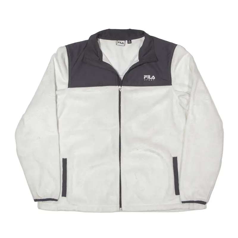 FILA SPORT Fleece Jacket White Womens XL