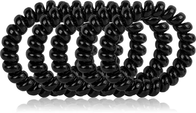 Brushworks Wonder Bobble Hair Ties Black 5pcs