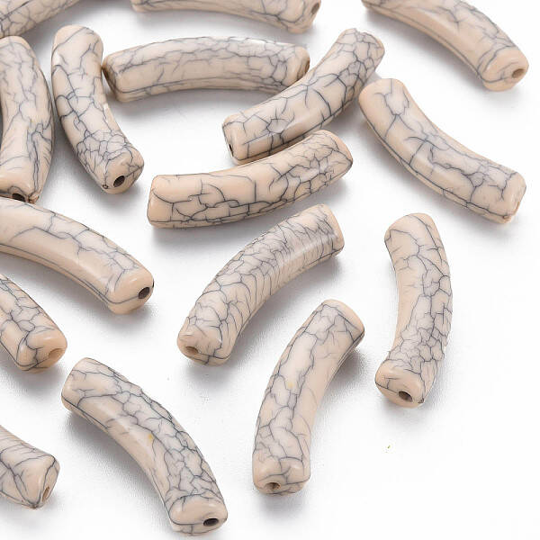 Opaque Crackle Acrylic Beads