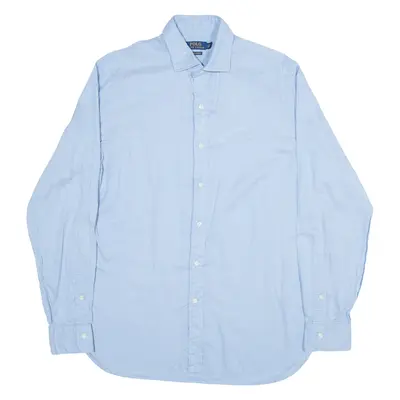 POLO RALPH LAUREN Mens Plain Shirt Blue Long Sleeve M