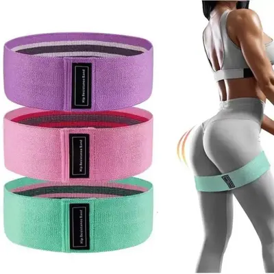 3pcs Resistance Band Set, Hip Training Elastic Band, Solid Color Stretching Band, Yoga Stretch Band for Home Gym Workout