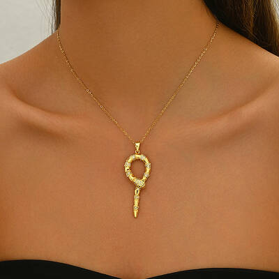 Brass Vintage Punk Snake Collarbone Chain Necklace