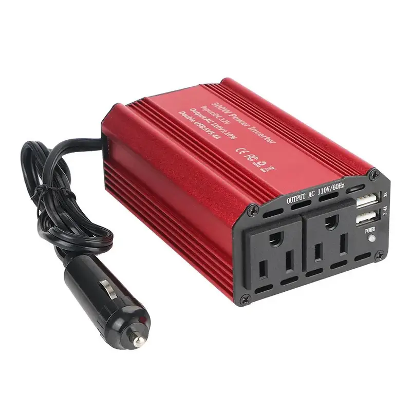 300W Car Inverter, Portable Power Inverter, DC 12 Voltage To 110V/220V Converter, Car Electrical Appliances Inverter System, ...