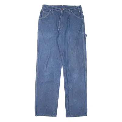DICKIES Carpenter Workwear Mens Jeans Blue Regular Straight W28 L32