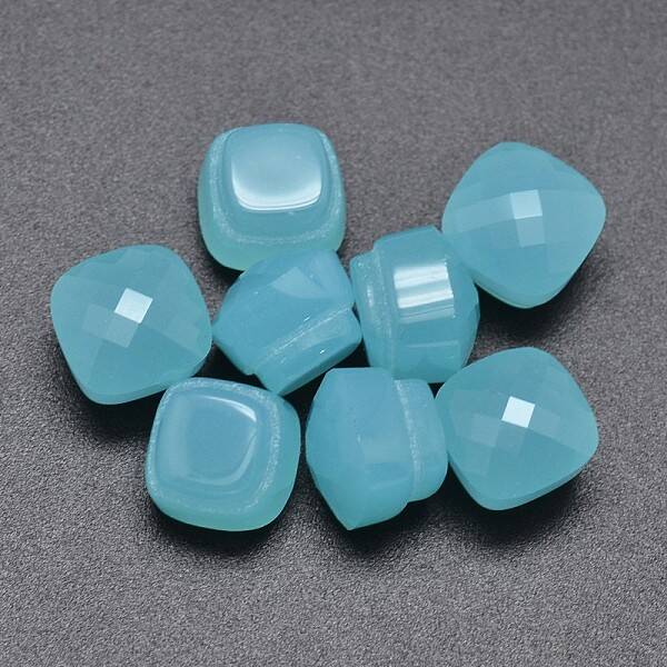 Faceted Cube Glass Cabochons