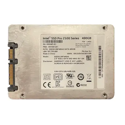 Intel SSDSC2BF480A5 | Pro 2500 480GB SATA 6GB/s 2.5-Inch Solid State Drive