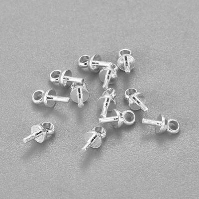 304 Stainless Steel Cup Pearl Peg Bails Pin Pendants