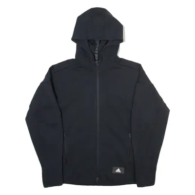 ADIDAS Boys Black Hoodie Full Zip L