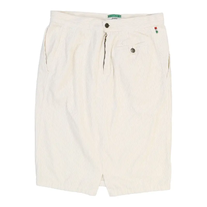 Moschino Jeans Cord Skirt - 34W UK 14 White
