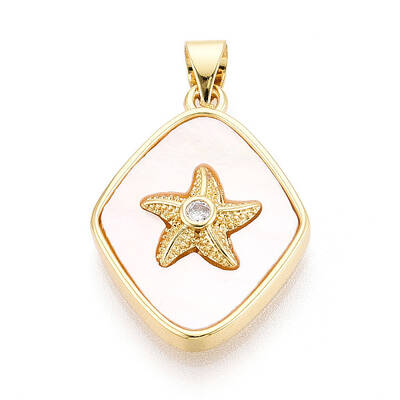 Brass Micro Pave Clear Cubic Zirconia Pendants
