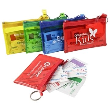 100 Promotional Sun Care First Aid Kit - See-Through Vinyl