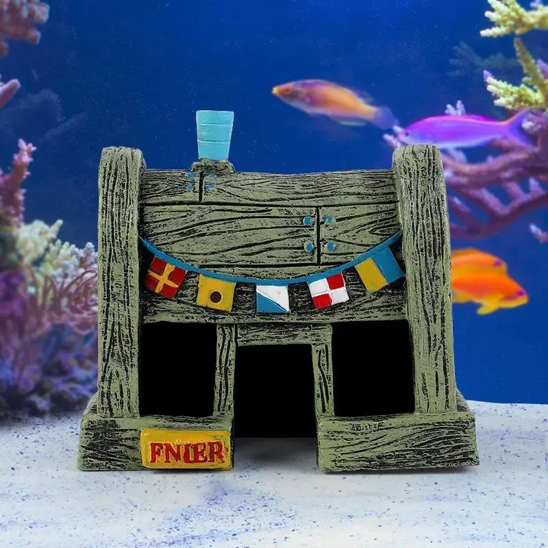 House Design Fish Tank Ornament, Fish Tank Decoration, Fish Shrimp & Crab House For Fish Tank