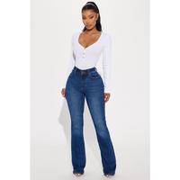 Devyn Stretch Bootcut Jeans - Dark Wash