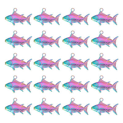20Pcs Ion Plating(IP) 304 Stainless Steel Pendants