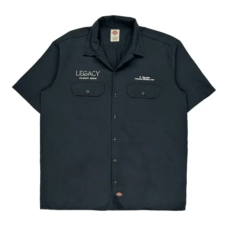 Legacy Culinary Group Dickies Short Sleeve Shirt - Large Black Polyester Blend | Size: large