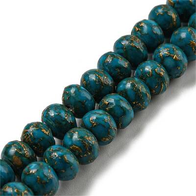 Dyed Synthetic Turquoise Beads Strands