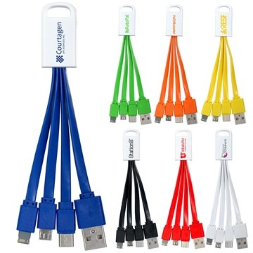 100 Customized 3-in-1 Noodle Charging Cable - Multi Device ...