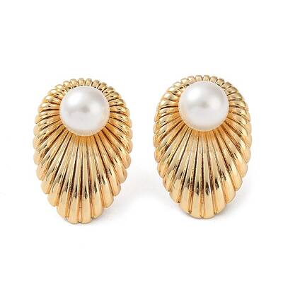 Rack Plating Brass Teardrop Stud Earrings