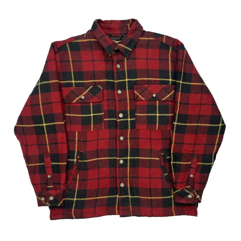 Scandia Woods Checked Flannel Shirt - Medium Red Acrylic
