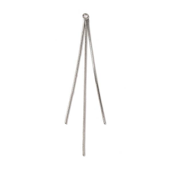 Brass Square Snake Chains Tassel Big Pendants