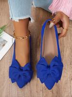 Women's Cute Bowknot Design Flat Shoes, Shoes For Summer, All Match Barefoot Shoes for Women & Girls