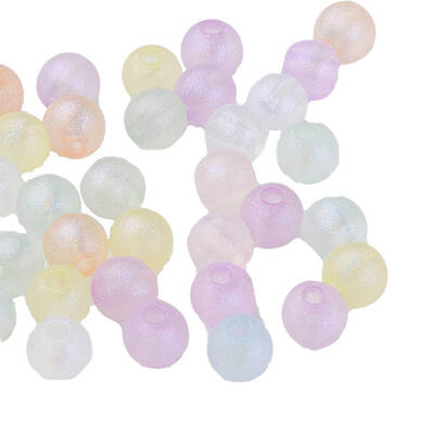 Rainbow Iridescent Plating Acrylic Beads