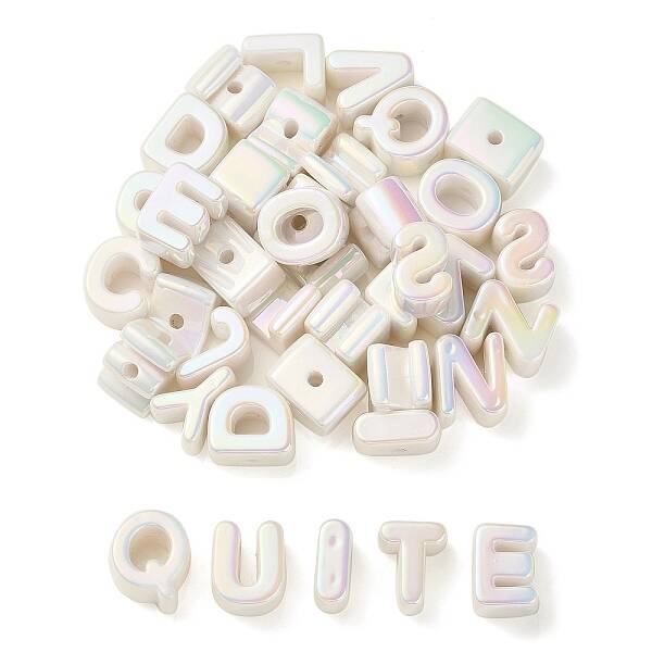 UV Plating Rainbow Iridescent Acrylic Beads